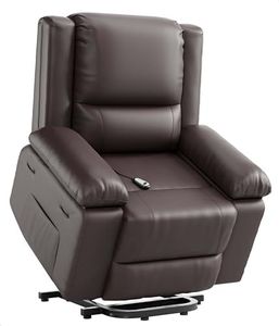 GarveeHome Oversized Wide Power Lift Recliner Chair - Heat and Massage, Adjustable Back and Legs, PU Leather Electric Lift Chair Designed for The Elderly and People with Mobility impaired