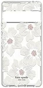 kate spade new york Defensive Hardshell Case for Pixel 6 Pro - Hollyhock Floral Clear (Hollyhock)