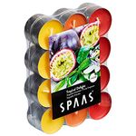 Spaas 24 Scented Tealights Assorted Colours, 4.5 Hours, Tropical Delight, True Red