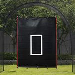 Doubleriver Baseball Backstop,Pitching Target,Pitching Rubber Backstop Target,Baseball Batting Cage Backstop,6x8FT Heavy-Duty Vinyl Backstop for Baseball/Softball