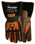 Watson Gloves Shock Trooper Glove - Goatskin Leather, Cut Resistant, Water and Oil Resistant, D3O iA Protection, Gauntlet Style Cuff (Extra Large, 5785G)