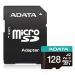 ADATA Premier Pro 128GB MicroSDXC UHS-I U3 V30 Class 10 A2 MircoSD Memory Card with Adapter AUSDX128GUI3V30SA2-RA1