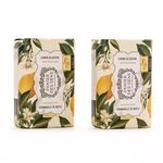 Panier des Sens - Bar Soap – Lemon Blossom Body & Hand Soap - With Shea Oil - Body Care for Women and Men - Natural Soap Bar 97% Natural Ingredients - 2 Soaps, 7oz/200g each