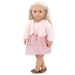 Our Generation – 18-inch Fashion Doll – Lifelike Blue Eyes & Long Blonde Hair – Pink Dress Outfit – Pretend Play – Toys For Kids Ages 3 & Up – Millie