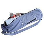 Navaris Yoga Mat Bag with Adjustable Strap - Large Yoga Mat Carrier with Zip Pocket for Essentials - Gym Bags Suitable for All Mats Up to 71cm Width - for Women or Men - Blue, XXL