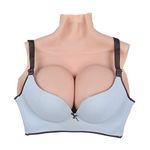 ROANYER Silicone Breast Forms East West Shape Fake Boobs Breastplate for Crossdresser Transgender Cosplay Drag Queen Wide-Set (Caucasian, E cup silicone filler)