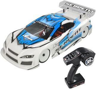Serpent 1:10 4WD Brushless Electric Touring RC Car RTR, Carbon Fiber & CNC Aluminum Parts, High Speed Racing Vehicle, Blue (Battery & Charger Not Included)