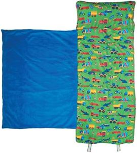 Stephen Joseph, Toddler All Over Print Nap Mat with Soft Blanket and Removable Pillow for Boys & Girls, Kids Sleeping Bag for Elementary, Daycare, Preschool with Carry Handle, Transportation