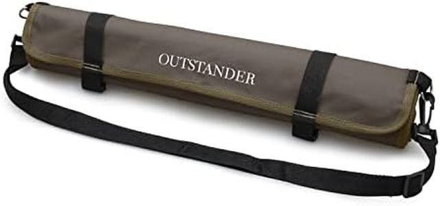 OUTSTANDER Chefs Knife Roll Bag with 11 Slots, Heavy Duty 16OZ Waxed Canvas Knives Case for Camping, Waterproof Storage Tool Wrap for Equipment of Chef, Comes with Shoulder Strap, Brown, Chefs Knife