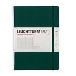 LEUCHTTURM1917 370360 Address Book Medium (A5), Hardcover, Forest Green