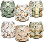 Mama Koala Reusable Adjustable Cloth Diaper Covers with Double Gusset for Girls and Boys, Snap Closure, Size M (Vibrant Mush-M)