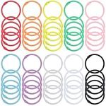 Koogel 60PCS Metal Binder Rings, Colourful Index Card Rings 3cm Metal Loose Leaf Binder Rings Book Rings Open Card Rings Key Chains for School Home Office