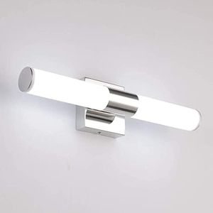 7Degobii Bathroom Vanity Light Fixture, 16" Inches 8W 6000K Chrome LED Mirror Lights for Bathroom Wall Sconces Bar Lighting