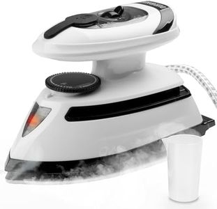 Duronic Travel Iron SI4 WB Portable Steam Irons with Dual Voltage Lightweight Electric Mini Iron with Ceramic Plate 420W Compact Irons for Travelling Sewing & Holidays