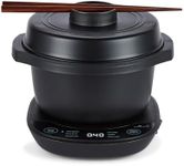 Yum Asia Kotori Mini Donburi Rice Cooker with Advanced Fuzzy Logic, Ninja Ceramic Bowl, (1 Cup, 0.18L), 3 Rice Functions, 3 Multicooker Settings, LED Display, 220-240V (Charcoal Black)