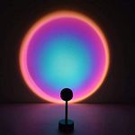 Night Light Projector Led Lamp,90 Degree Rotation Rainbow Projection Lamp, Romantic Led Light for Kids Adults, Sunset Night Light for Home Party Living Room Bedroom Decor (Rainbow)