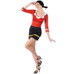 Fun World Women's Popeye-Sexy Olive OYL Costume, Multi, Medium/Large