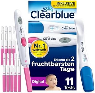 Clearblue 10 Ovulationstests und 1 Schwangerschaftstest Kombipack, DIGITALE ERGEBNISSE statt visueller Ovulationsteststreifen, werde schneller schwanger, zuverlässig, KOSTENLOSE Zyklus-Tracker-App