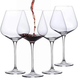 Red Wine Glasses - Crystal Glass - Lead Free - Wine Glasses Set of 4 (29 Ounce)