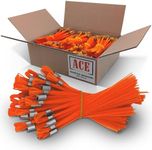 ACE Supply Orange Marking Whiskers - 250 Pack - Durable Marking Whisker Set - Use Survey Whiskers As Survey Stakes, Construction Markers, Or Trail Markers