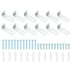 PATIKIL Whiteboard Mounting Hardware, 30 Set White Board Wall Hanger Installation Support Fastener L Shape Mount Bracket Board for Office Classroom