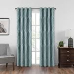 Eclipse Grommet Top Curtains for Bedroom, Single Panel, Polyester, Spa, 52 in x 108 in