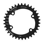 Alomejor Bike Chainring BCD 96MM Narrow Wide Chainring Single Chain Ring for Shimano M6000 M7000 M8000(34T-Black)