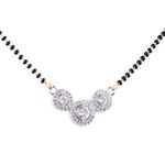 Shona's Style American Diamond & Cubic Zirconia Mangalsutra Necklace for Women (White AD) Chain Length 22 cm