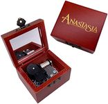 Youtang Anastasia Music Box Carved Wood Musical Box Wind Up Mechanism Colockwork Gift for Christmas,Birthday,Valentine's Day (Tune:Once Upon A December, Silver)