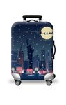 Handcuffs Luggage Cover Trolley Travel Covers, Washable Dust Proof Anti-Scratch Suitcase Protector (Newyork-Night, M (23"-26"))