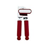 KitchenAid - Can Opener, Carbon Steel Manual Can Opener with Comfortable Silicone Handle (Red)