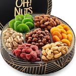 Dried Fruit and Nuts Gift Basket | Premium Round Gift Tin for Special Occasions - Birthday, Anniversary, Corporate Party. For Men & Women by Oh Nuts