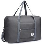 for Easyjet Airlines Cabin Bag 45x36x20 Underseat Foldable Travel Duffel Bag Holdall Tote Carry on Luggage Overnight for Women and Men 25L (Grey)