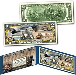 Operation Desert Storm Shield The Persian Gulf War Uncirculated Two Dollar Bill Special Edition Collectible Display Holder and Certificate