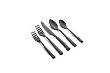Cambridge 286320CKW12R Gilda Black Satin 20-Piece Flatware Set