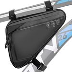 Nasjac Bike Frame Bag, Waterproof Bicycle Triangle Handlebar Front Tube Saddle Storage Bag, Reflective Cycling Pouch for Outdoor MTB & Road Mountain Bike Mini Pump Phone Keys Repair Tools Holder