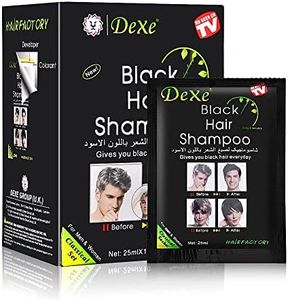 Shampoo istantaneo per capelli neri, shampoo per capelli colorati per uomini e donne - copertura grigia al 100% - dura 30 giorni 3 in 1 colore di capelli neri (Compresse)