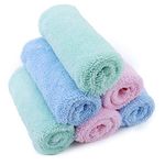 Polyte Premium Hypoallergenic Gentle Microfibre Baby Washcloth, 25 x 25 cm, 6 Pack