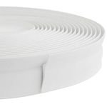 32.8 Feet Long Garage Door Weather Stripping Top and Sides Rubber Seal Strip Replacement, Weatherproofing Universal Sealing Professional(White)