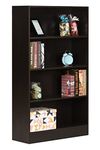 DeckUp Muvo 4-Shelf Engineered Wood Book Shelf and Display Unit (Dark Wenge, Matte Finish)