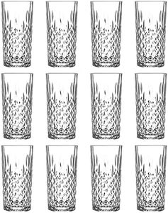 LAV 12x Clear 355ml Odin Highball Glasses - Tall Hi Ball Glass Water Gin Juice Cocktail Drinking Glassware Tumblers Set