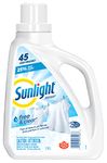 Sunlight Free and Clear Liquid Detergent (45 Loads, 1.84L), Gentle Laundry Detergent with Sensitive Formula and Stain Remover, Hypoallergenic, White