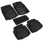 Auto Hub Anty-Skid Rubber Car Floor Mats for Tata Nexon,Automotive Floor Mats - Black-Set of 5