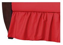 American Baby Company 100% Natural Cotton Percale Ruffled Crib Skirt, Red, Soft Breathable, for Boys and Girls