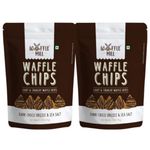 Waffle Mill - Waffle Chips - Dark Choco Drizzle and Sea Salt - Pack of 2-160gm