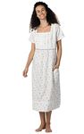 The 1 for U Night Gowns for Ladies - Summer Nightgowns for Women, Lara 100% Cotton Gown, Lilac Rose, XS