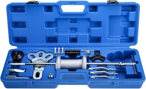 8MILELAKE 17pc Slide Hammer Puller Set, 2/3 Jaw Sliding Hammer Bearing Puller Kit, External Internal Axle Seal Bearing Hub Puller Remover