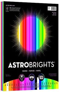 Astrobrights Color Paper, 8.5” x 11”, 24 lb/89 gsm,"Spectrum" 25-Color Assortment, 150 Sheets (80933-01)