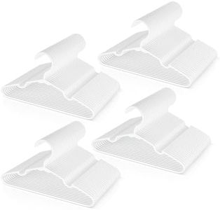 VTRIN Baby Hangers 100-Pack,Plastic Infant and Toddler Hangers for Clothes, Non-Slip Kids Clothes Hangers for Shirts, Dresses, Pajamas and Heavy Coats, White