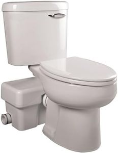 Macerating Toilet, Round, 1/2 HP, 115V